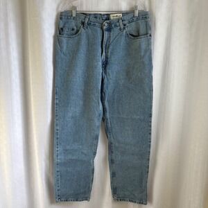 Eddie Bauer Mens Straight Leg Jeans Light Wash 100% Cotton Denim 35x30 Blue